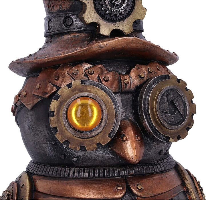Nemesis Now Hootle Steampunk-Eule mit Zylinder, 22,7 cm, Bronze, D5413T1