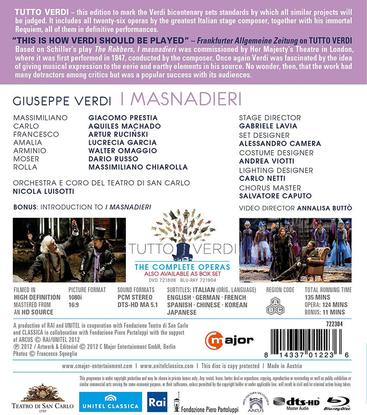 Verdi: I Masnadieri [2013] [Blu-ray]