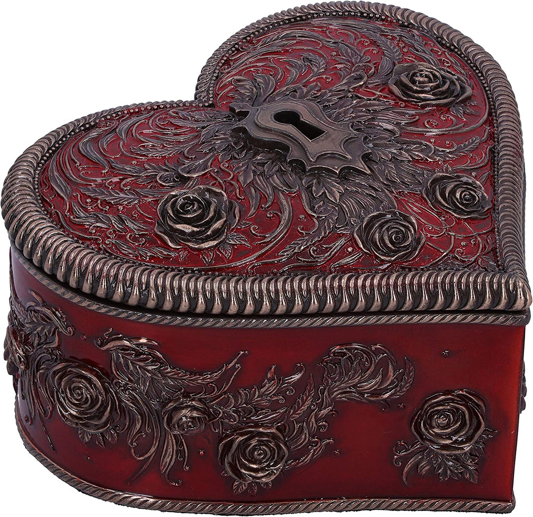 Nemesis Now Heart and Key Barock-Gothic-Romance-Box von Vincent HIE, Bronze, 11.