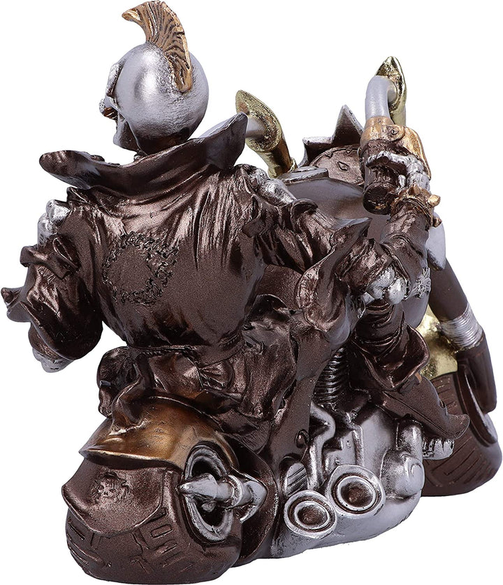 Nemesis Now Wheels of Steel 29 cm Steampunk-Motorrad-Skelett-Figur.