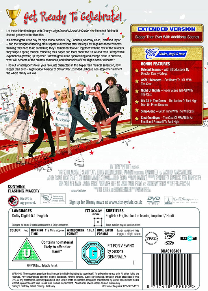 High School Musical 3: Senior Year – Musical/Romanze [DVD]