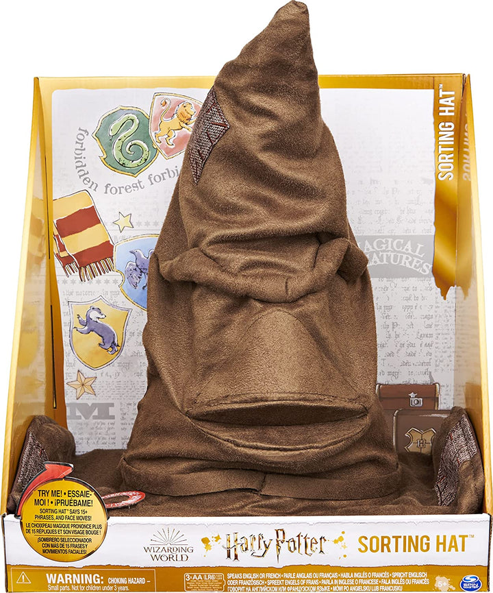Wizarding World Talking Sorting Hat mit 15 Phrasen für Harry Potter Pretend Play