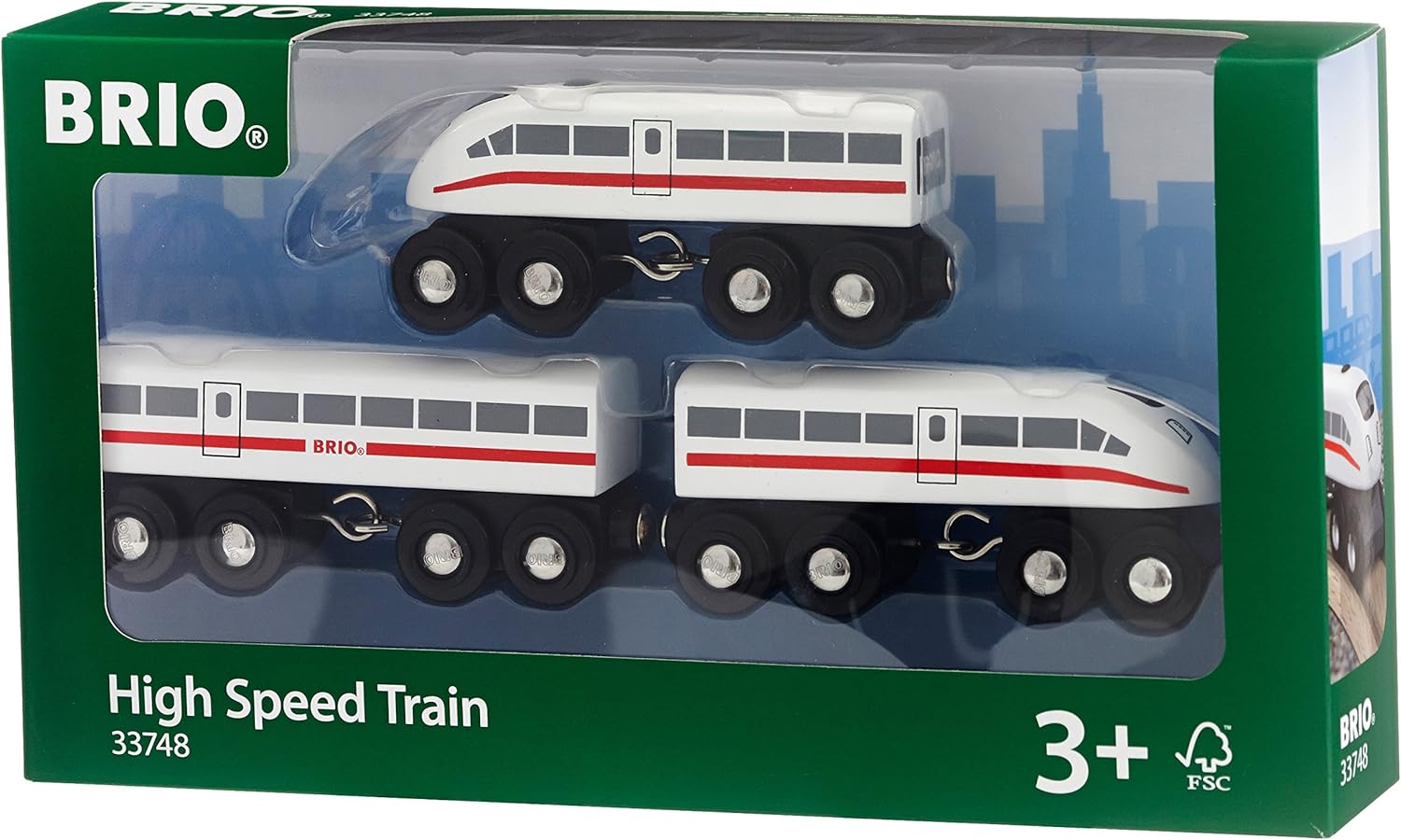 BRIO World High Speed Train - Magnetic Wooden Train with Sound Effects for Ages 3+ 6