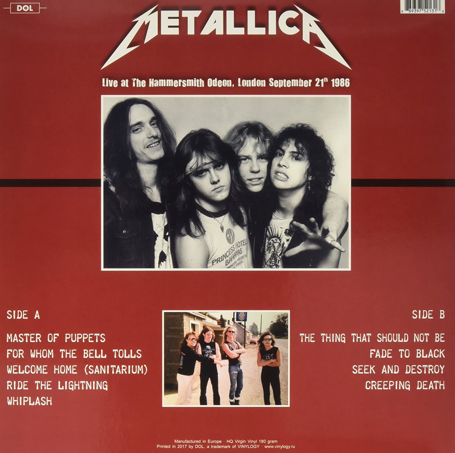 Metallica - Live at the Hammersmith Odeon London September 21st 1986 (Red Vinyl) [VINYL]