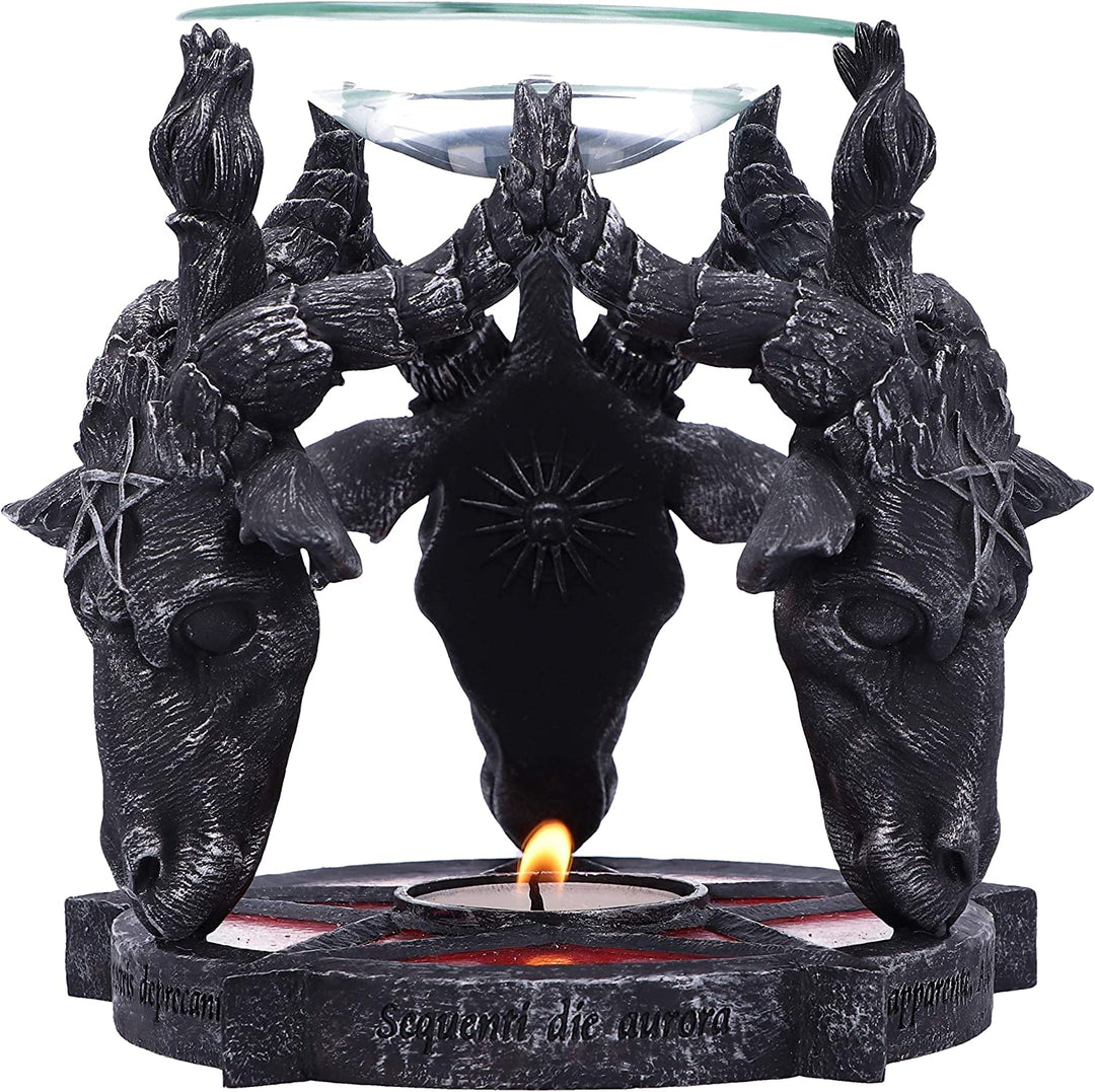 Nemesis Now B5189R0 Ölbrenner mit okkultem Baphomet-Kopf, Schwarz, 13,5 cm