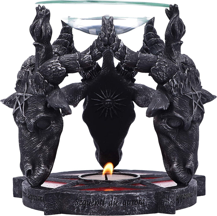 Nemesis Now B5189R0 Ölbrenner mit okkultem Baphomet-Kopf, Schwarz, 13,5 cm