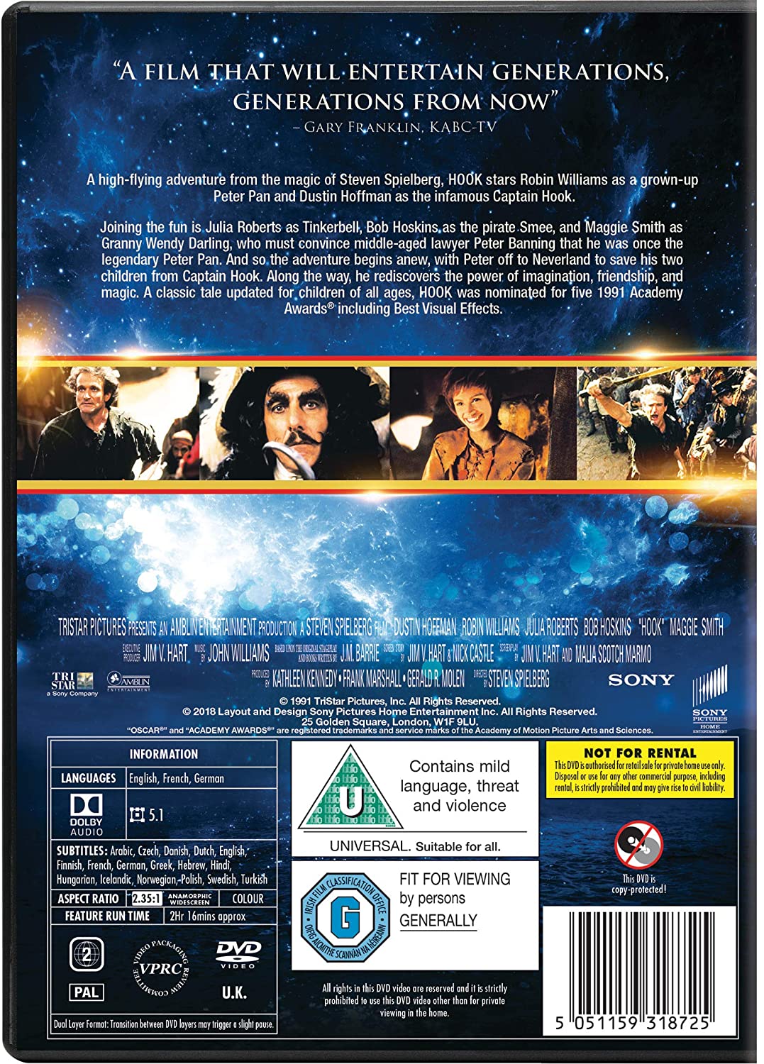 Hook – Abenteuer/Familie [DVD]