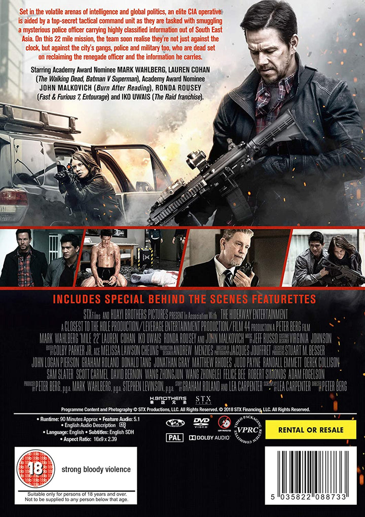 Meile 22 – Action/Thriller [DVD]