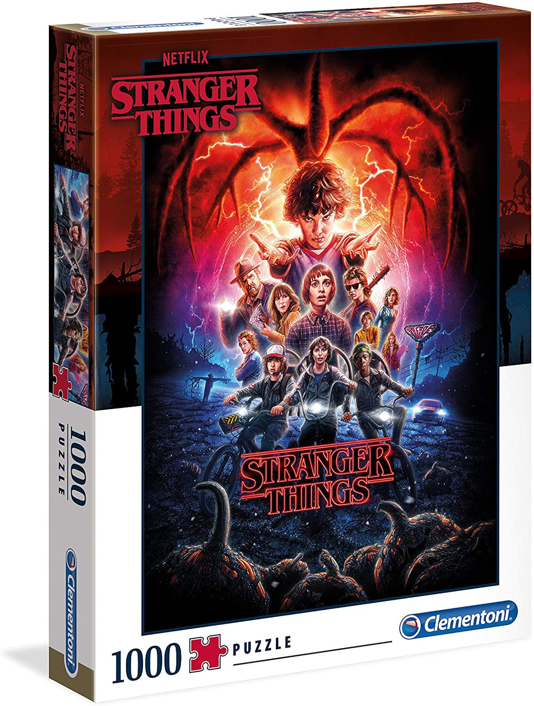 Clementoni – 39543 – Puzzle Stranger Things – 1000 Teile – Hergestellt in Italien – Puzzles für Erwachsene – Puzzles Netflix