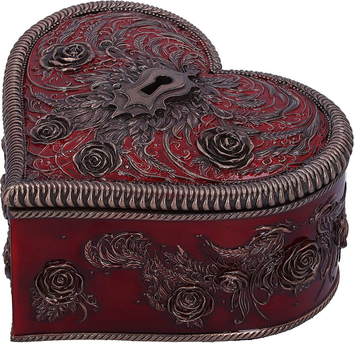 Nemesis Now Heart and Key Barock-Gothic-Romance-Box von Vincent HIE, Bronze, 11.