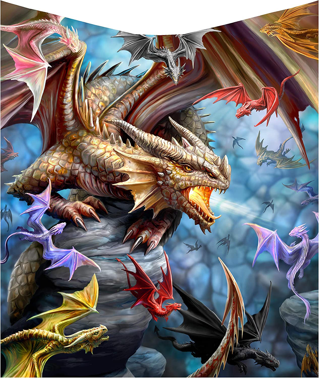 Nemesis Now Anne Stokes Dragon Clan Fantasy Throw 160x140cm