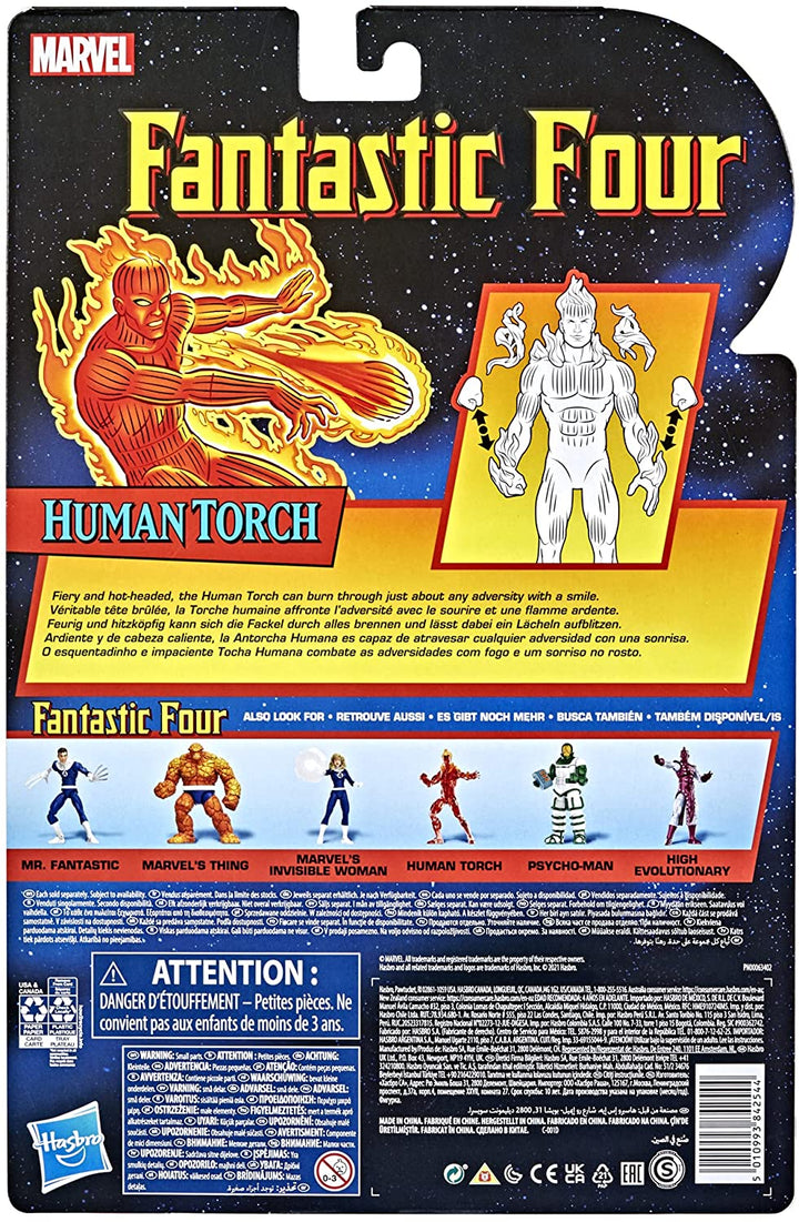 Hasbro Marvel Legends Series Retro Fantastic Four The Human Torch 6-inch Action