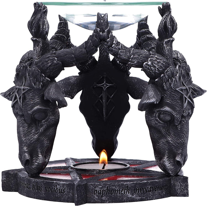 Nemesis Now B5189R0 Ölbrenner mit okkultem Baphomet-Kopf, Schwarz, 13,5 cm
