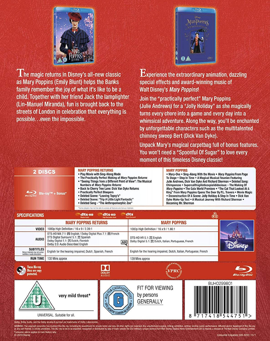 Mary Poppins Returns Doppelpack – Drama [Blu-Ray]