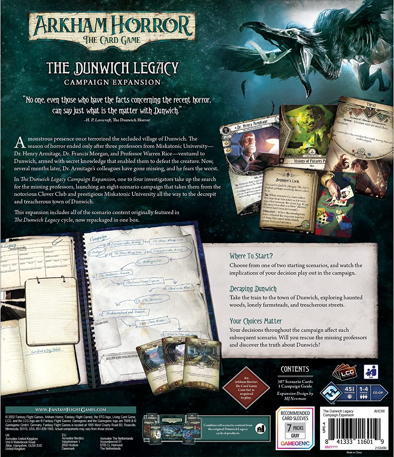 Fantasy Flight Games Arkham Horror: The Card Game The Dunwich Legacy Campaign Expansion 3