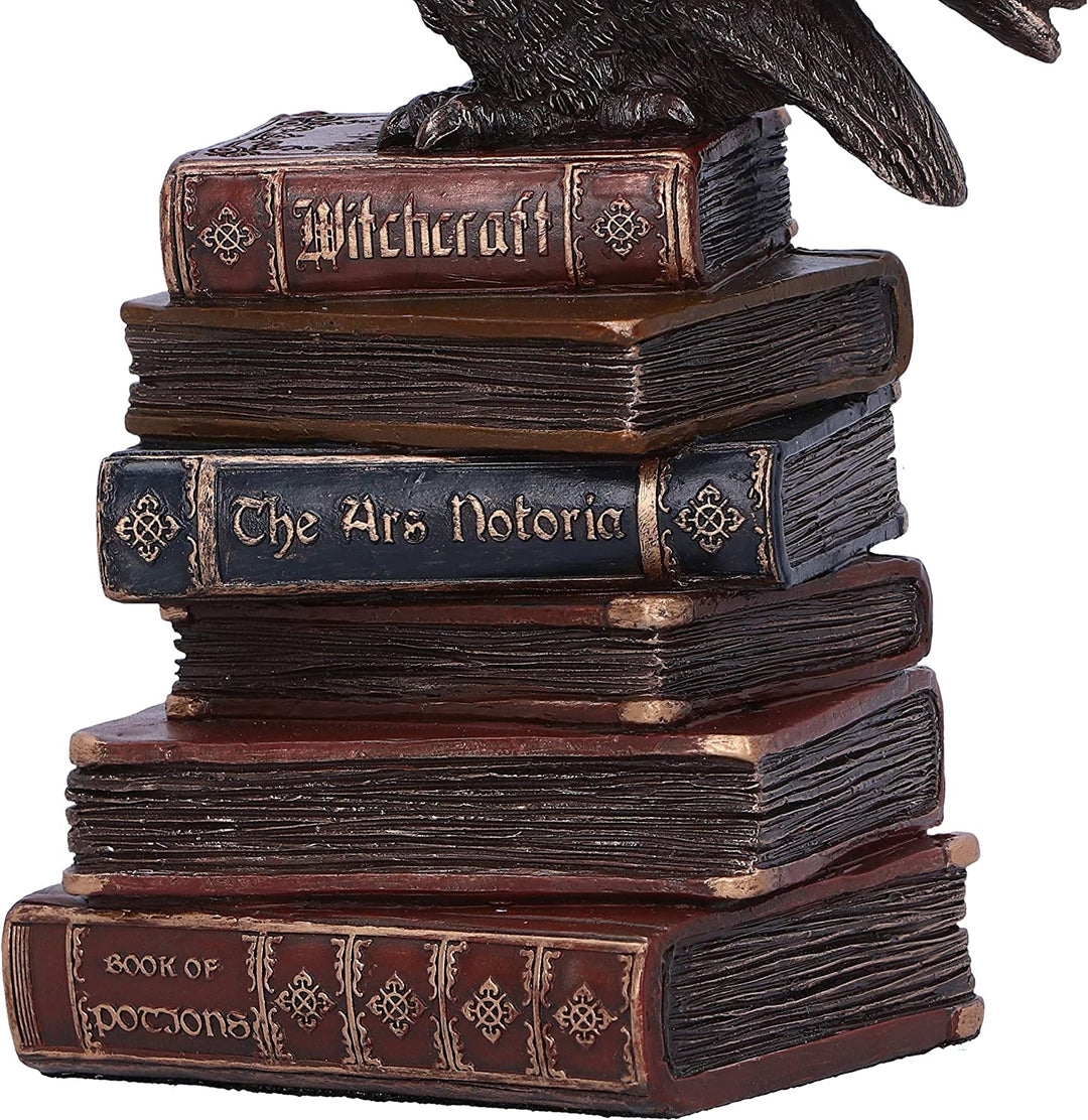 Bronzene Spellcraft Witches Familiar Eule auf Buchfigur