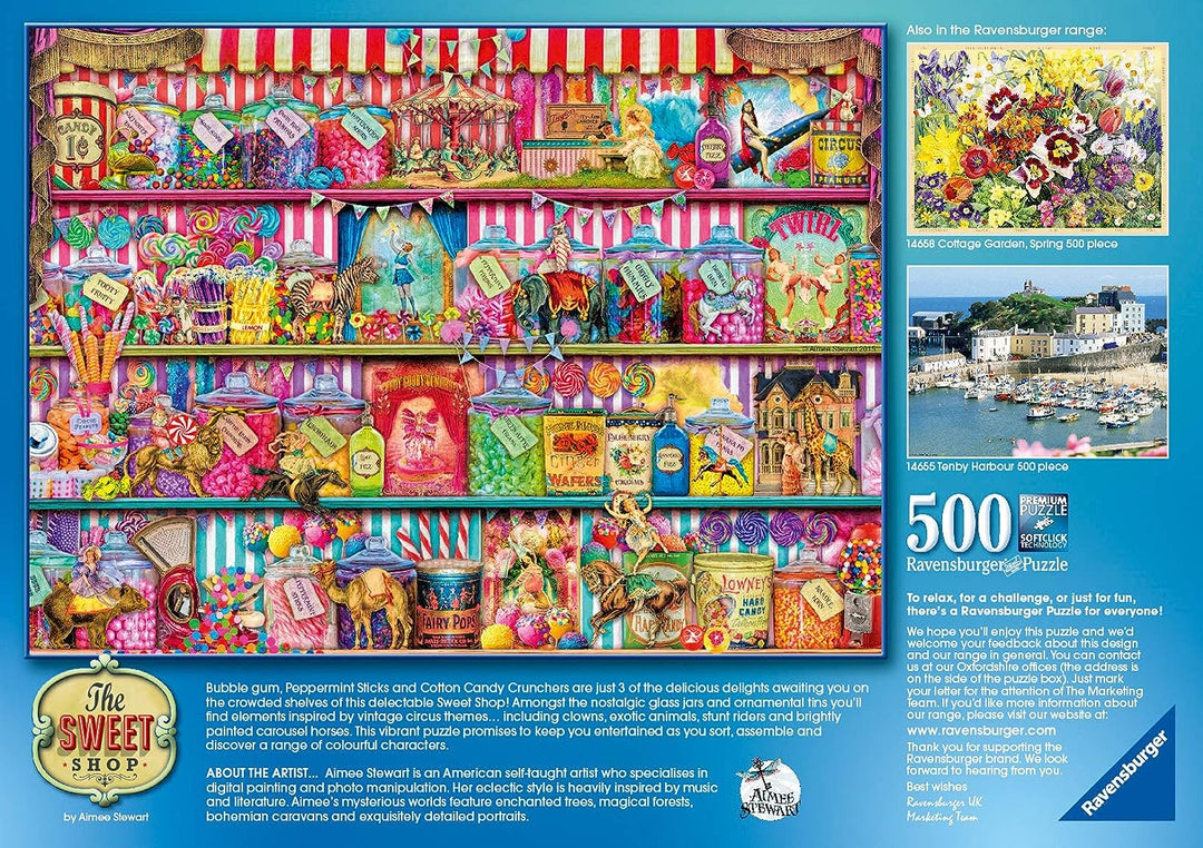 Ravensburger The Sweet Shop 500-teiliges Puzzle für Erwachsene und Kinder ab 10 Jahren