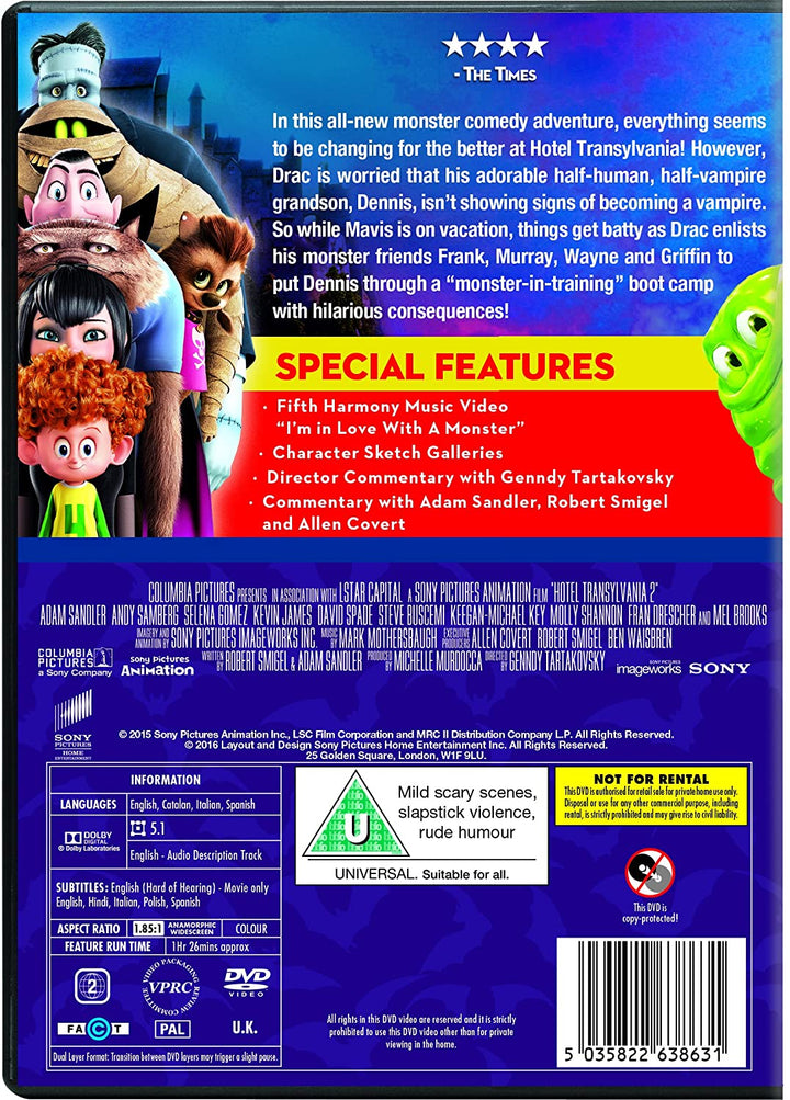 Hotel Transylvania 2 – Familie/Komödie [DVD]