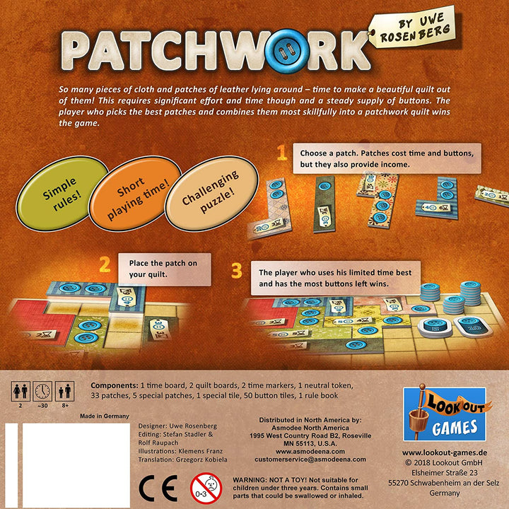 Lookout Games - Patchwork - Brettspiel