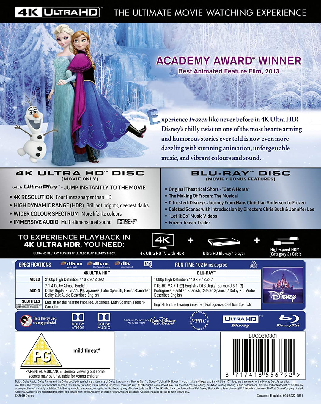 Disney's Frozen – Familie/Musical [Blu-Ray]