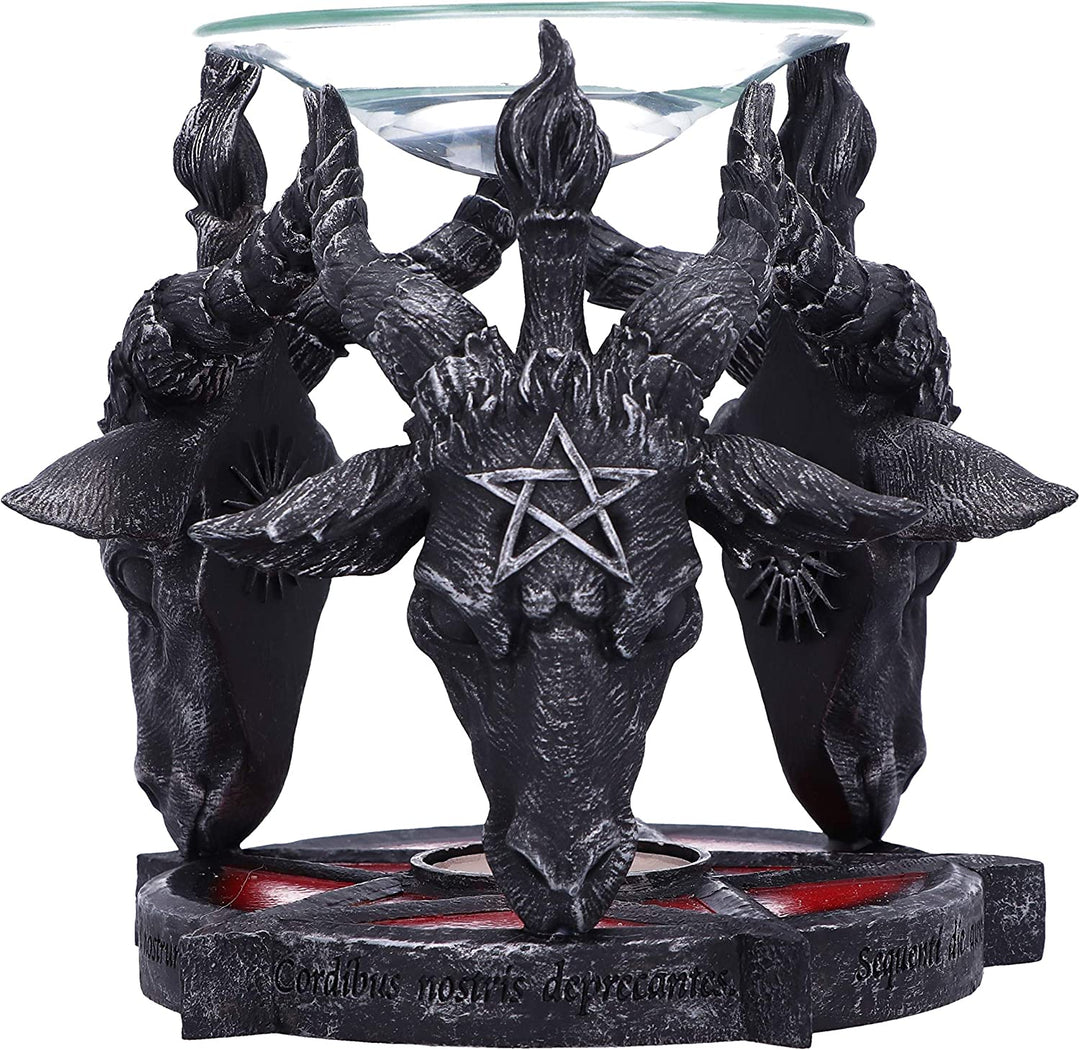 Nemesis Now B5189R0 Ölbrenner mit okkultem Baphomet-Kopf, Schwarz, 13,5 cm