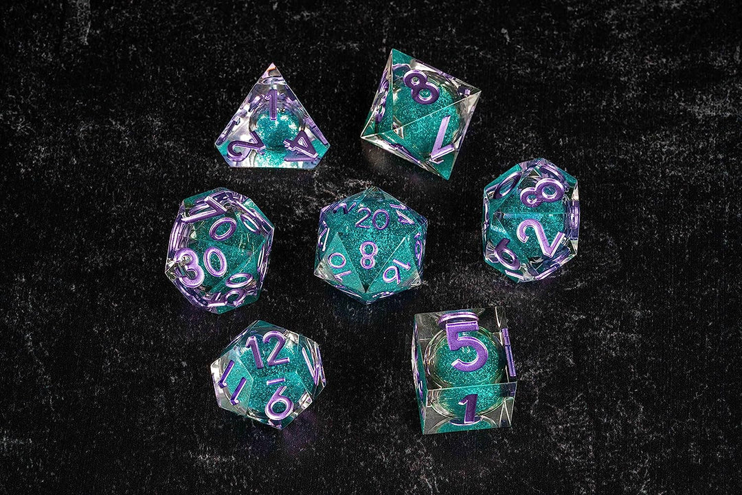 Disco Vibes: Einzelne d20 Elixir Liquid Core Würfel 