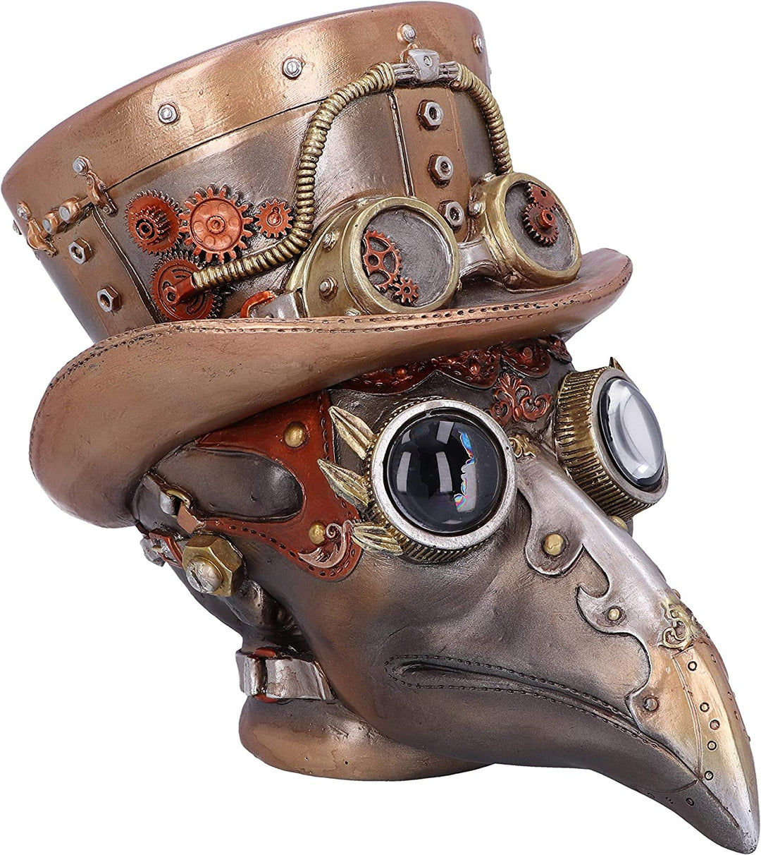 Nemesis Now Steampunk Beaky Automaton Apothecary Plague Doctor Büstenfigur, Br