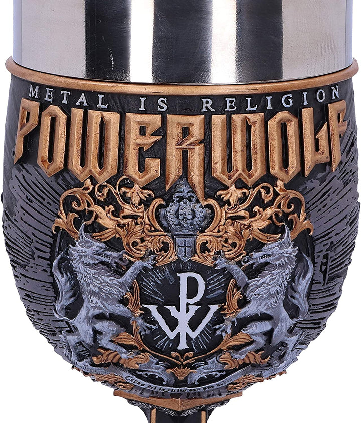 Nemesis jetzt offiziell lizenzierter Powerwolf Metal is Religion Rock Band Goblet, Schwarz