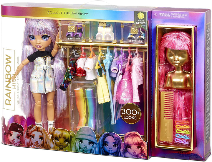 Rainbow High Fashion Studio – Exklusive Puppe mit Kleidung, Accessoires und 2 Spars