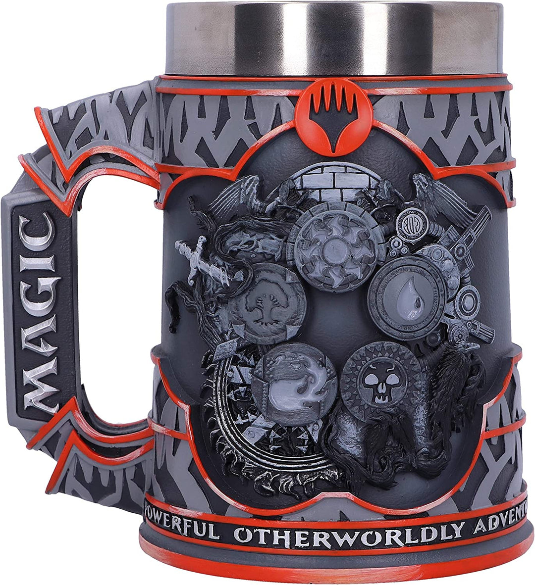Nemesis Now Magic The Gathering Five Color Wheel Krug, Harz, Grau, 15,5 cm