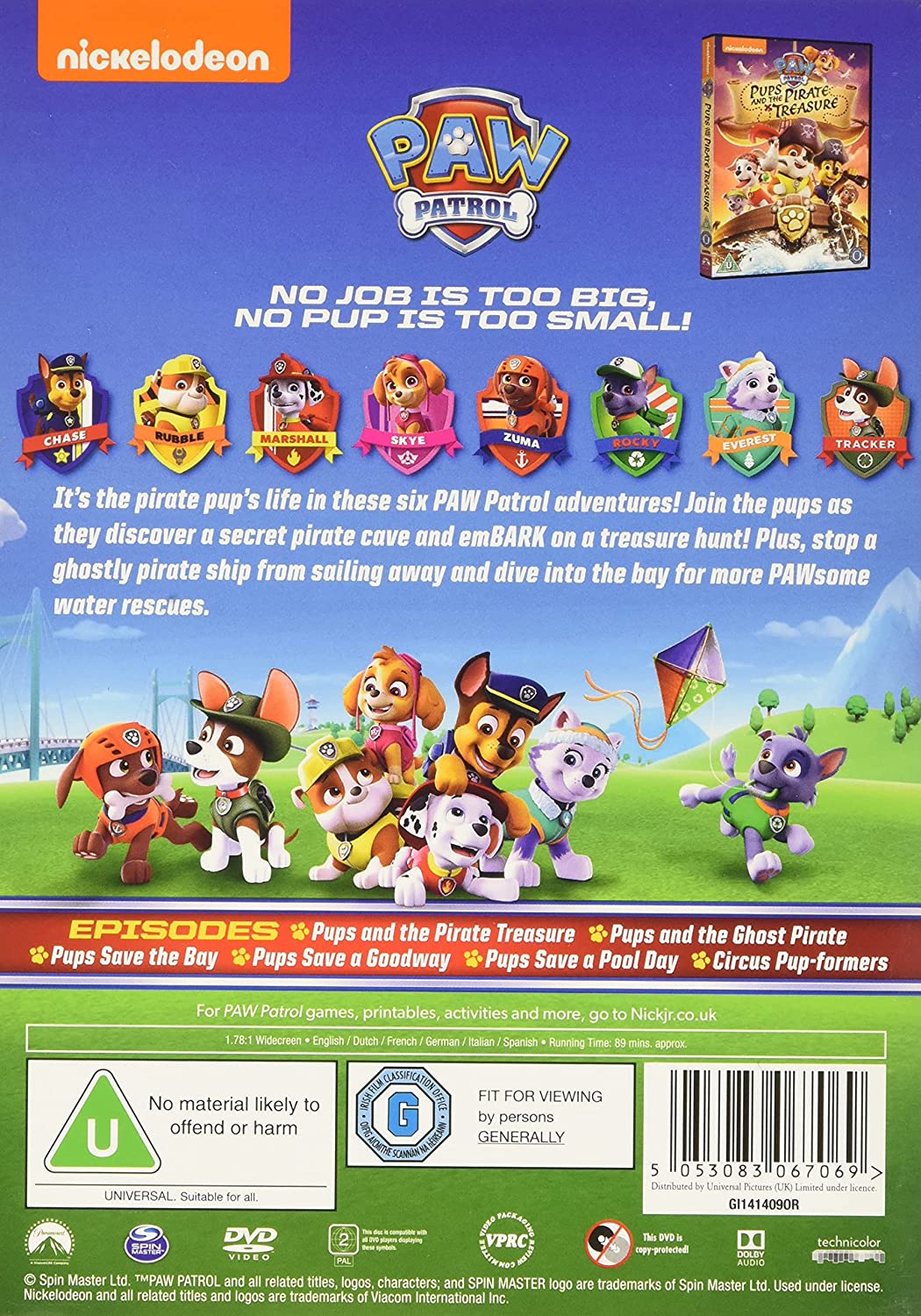 Paw Patrol: Welpen und der Piratenschatz [2015] – [DVD]