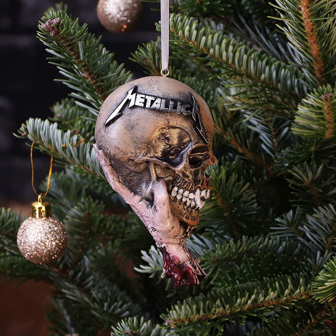 Nemesis Now offiziell lizenziertes Metallica Sad But True Festliches hängendes Dekoornament, Natur, 10,8 cm