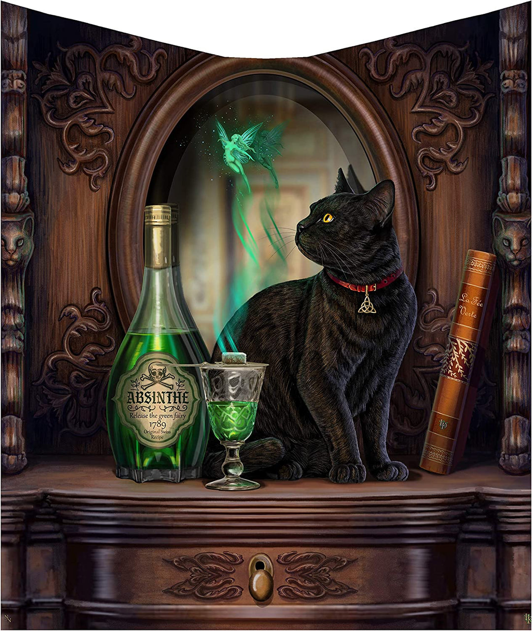 Nemesis Now Absinthe Überwurf Lisa Parker 160 cm, Braun