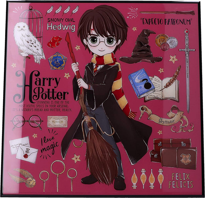 Nemesis Now Harry Potter Cartoon Crystal Clear Picture Art, Rosa, 32 cm