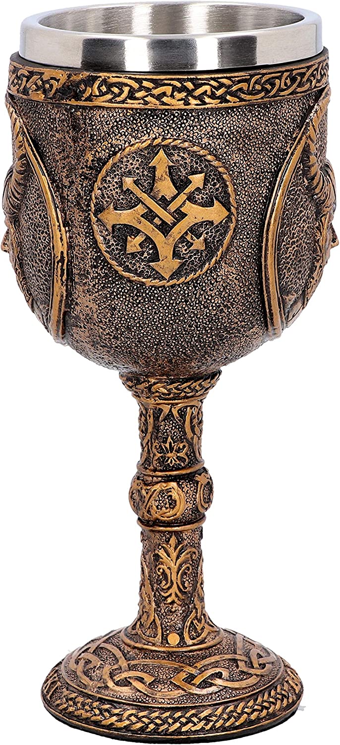 Nemesis Now D4718P9 Loki Kelch 17 cm, Harz m. Edelstahl