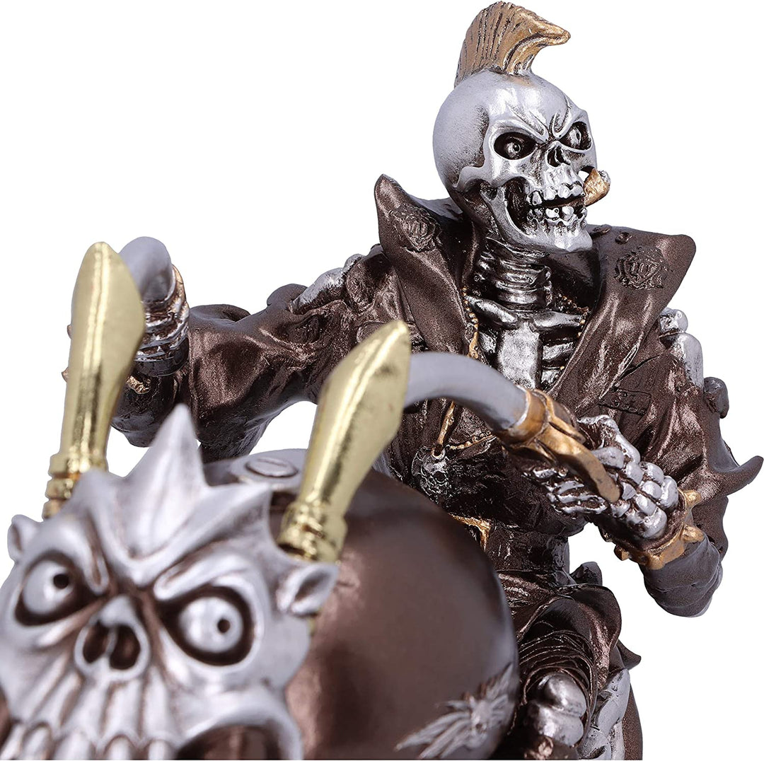 Nemesis Now Wheels of Steel 29 cm Steampunk-Motorrad-Skelett-Figur.