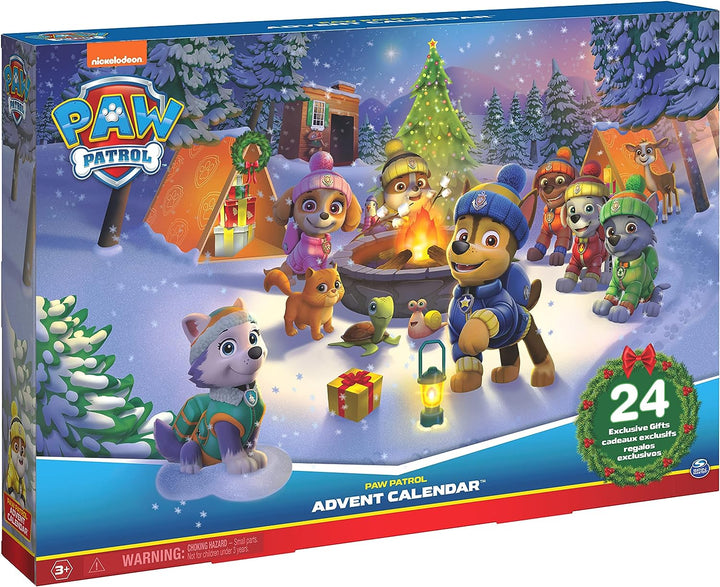 Paw Patrol: Adventskalender 2022 mit 24 Überraschungsspielzeugen – Figuren, Zubehör und