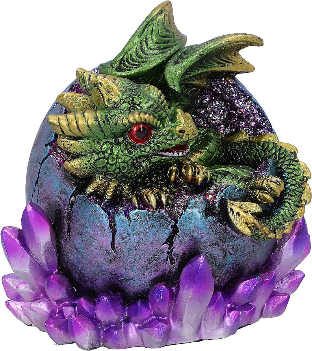 Nemesis Now Emerald Hatchling Glow Dragonling Green Dragonling Kristallfigur,