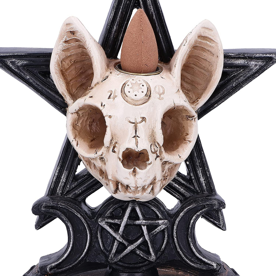 Nemesis Now Familiar Worship Backflow-Räuchergefäß, 15,3 cm, Schwarz