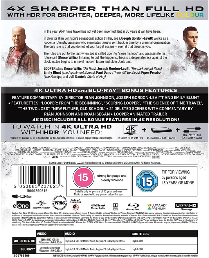 Looper [4K Ultra HD] [2012] [Region Free] – [Blu-ray]