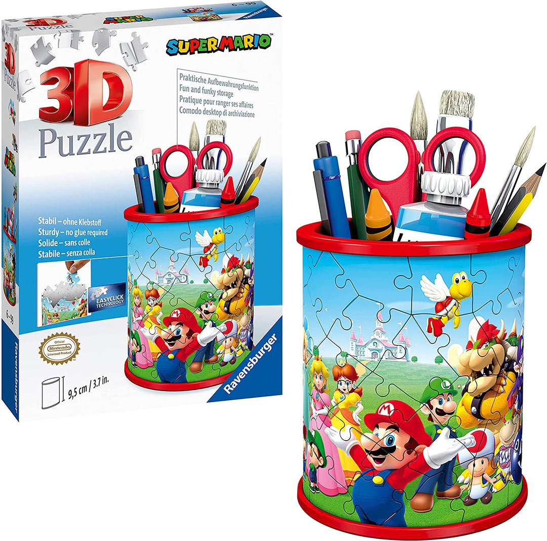 Ravensburger 11255 Super Mario Pencil Holder 3D Puzzle, 54pc