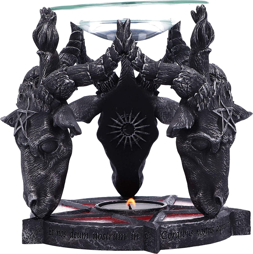 Nemesis Now B5189R0 Ölbrenner mit okkultem Baphomet-Kopf, Schwarz, 13,5 cm