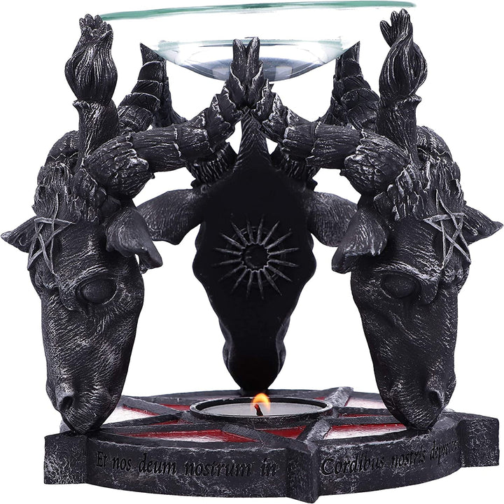 Nemesis Now B5189R0 Ölbrenner mit okkultem Baphomet-Kopf, Schwarz, 13,5 cm