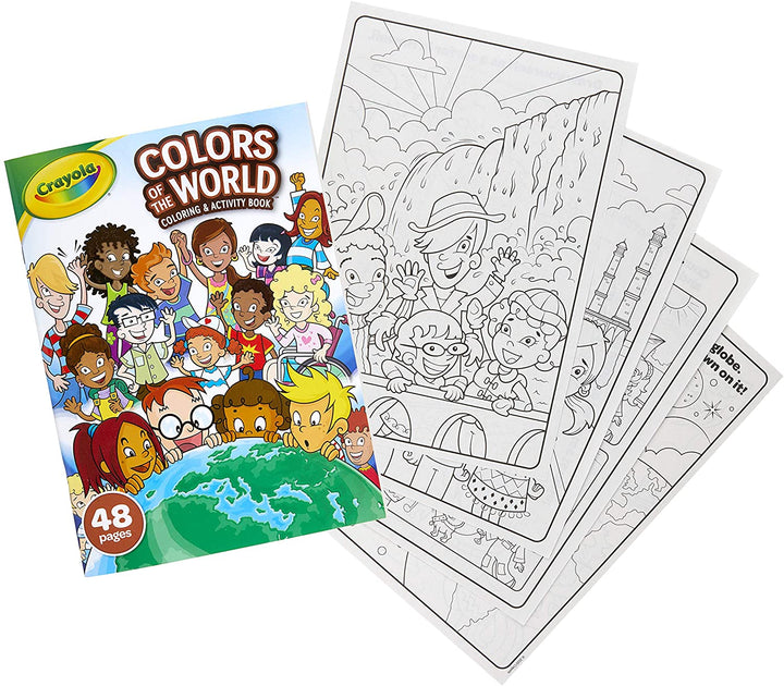 Crayola Colors of the World Aktivitäts- und Malalbum, 48 Seiten zum Ausmalen und pädagogische Aktivitäten, 25-0717