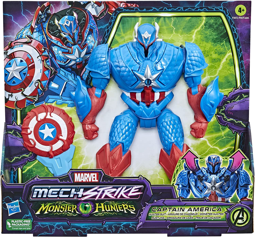 Hasbro Marvel Avengers Mech Strike Monster Hunters Hunter Suit Captain America T