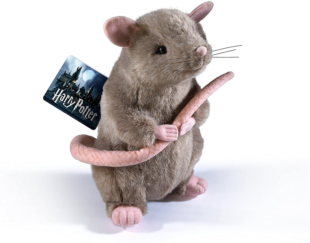 The Noble Collection Harry Potter Scabbers Plüsch – offiziell lizenzierte 11 Zoll (28 cm) Ron's Grey Pet Rat Plüschtier-Puppengeschenke
