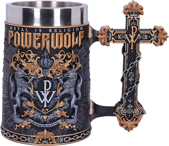 Nemesis jetzt offiziell lizenzierter Powerwolf Metal is Religion Rock Band Humpen, Schwarz