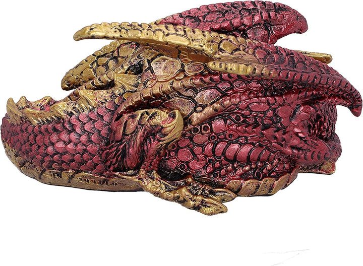 Nemesis Now Aaden Roter und Goldener ruhender Drache, 10,2 cm, U5289S0