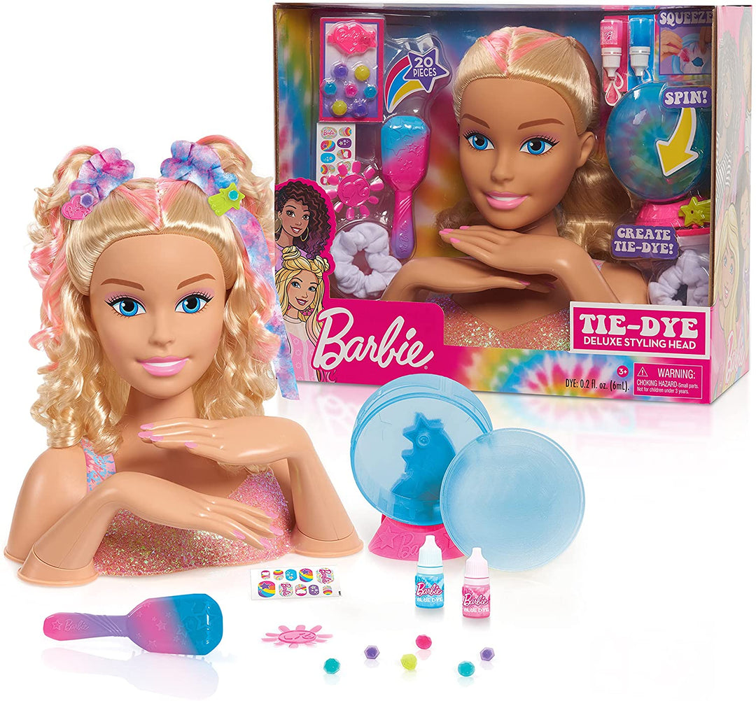 JP Barbie JPL63651 Barbie Deluxe Blonde Tie Dye Stylingkopf, mehrfarbig