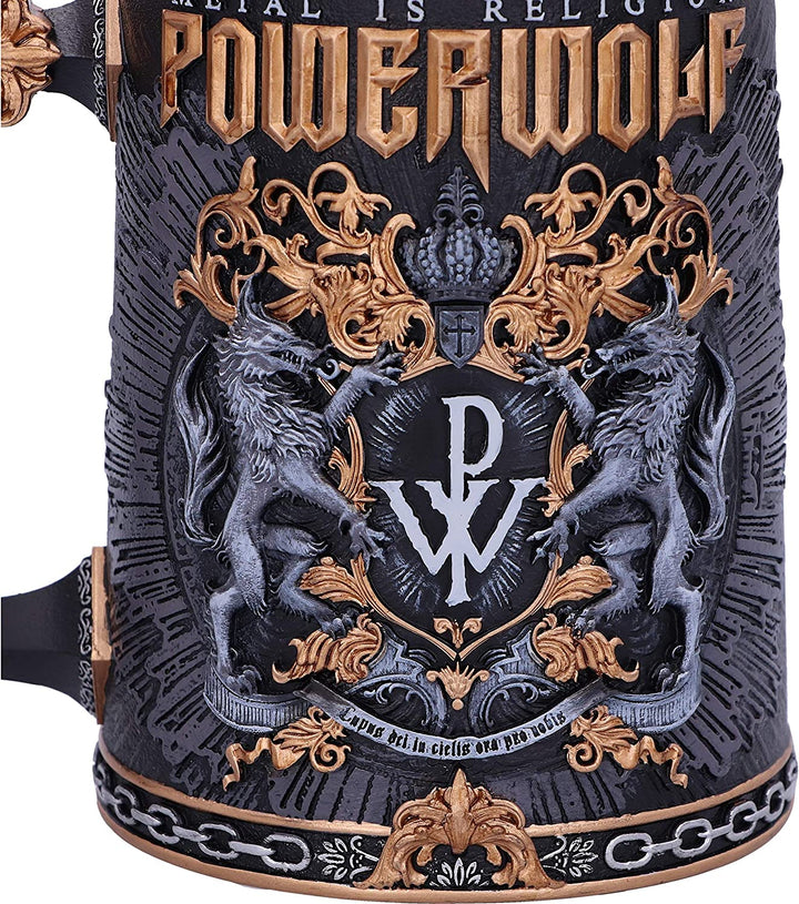 Nemesis jetzt offiziell lizenzierter Powerwolf Metal is Religion Rock Band Humpen, Schwarz